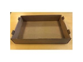Papkasse 600x400x110 mm B80L med Fals til stabling Brun,stk