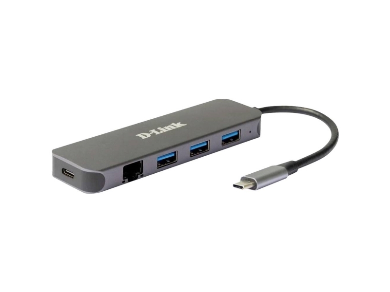 D-Link Dub-2334 Usb-C Nach 1000Mbit Adapter Mit Usb-Hub Retail