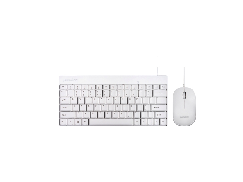 Perixx Periduo-212 De Tastatur + Maus-Set, Mini Usb, Weiß