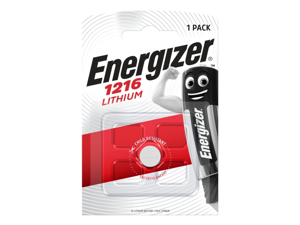 Energizer 1216 Lithium, Engangsbatteri, Cr1216, Lithium, 3 V, 1 Stk, -30 - 60 °C