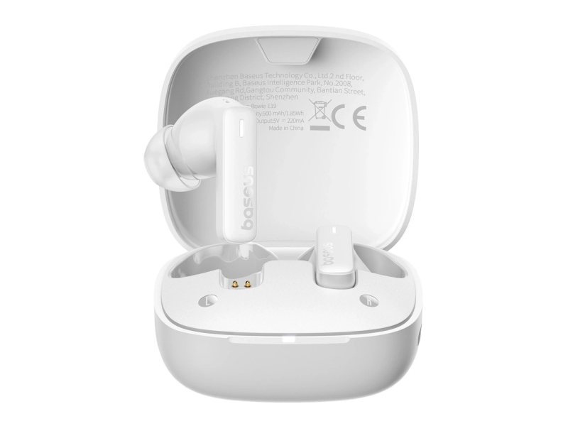 Baseus Bowie E19, True Wireless Stereo (Tws), Opkald/Musik, Headset, Hvid
