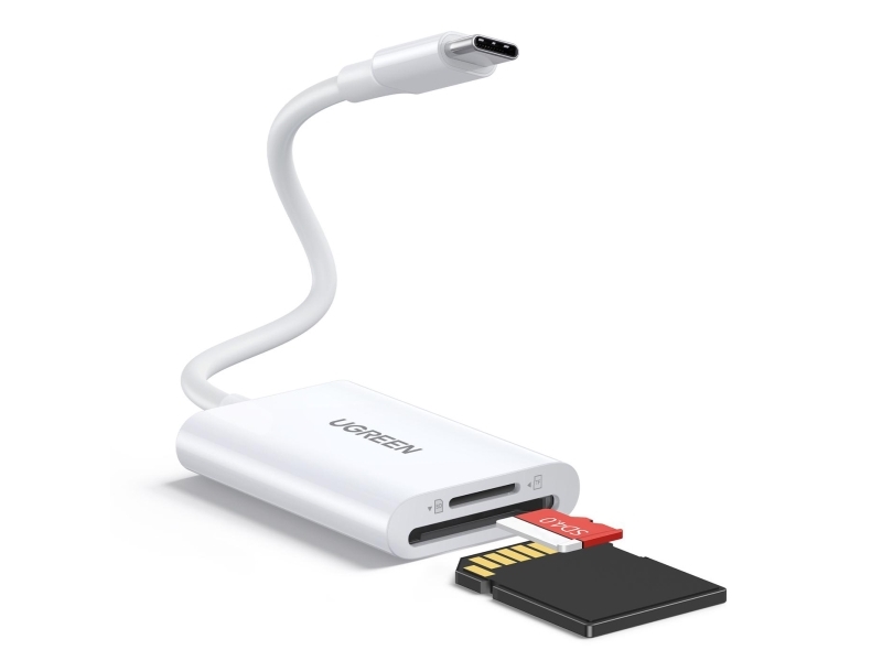 Usb-C 2-In-1 Kartenleser Ugreen Cm265 (Weiß)