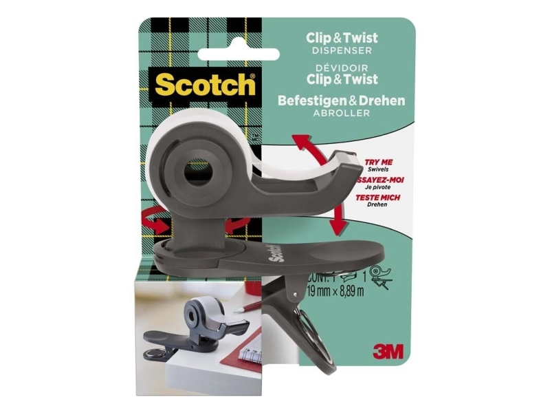 3M C19-CLIP-CG, 1,9 cm, Grå, 8,89 m, 1,9 cm, 1 stk