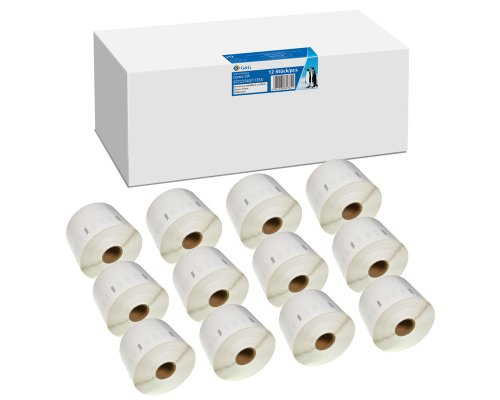 G&G 19320, Hvid, Selvklæbende printeretiket, Rulle, Rektandel, DYMO, Dymo LabelWriter 450 Dymo LabelWriter 450 Duo Dymo LabelWriter 450 Turbo Dymo La