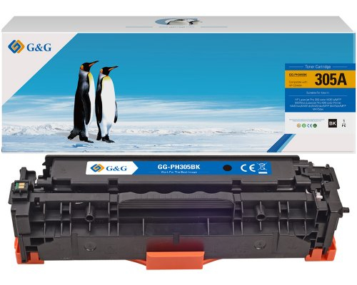 G&G Toner Kompatibel Mit Hp Ce410a, Nt-Ph305bk(Ce410a), Hp 305A, Schwarz, 2090S
