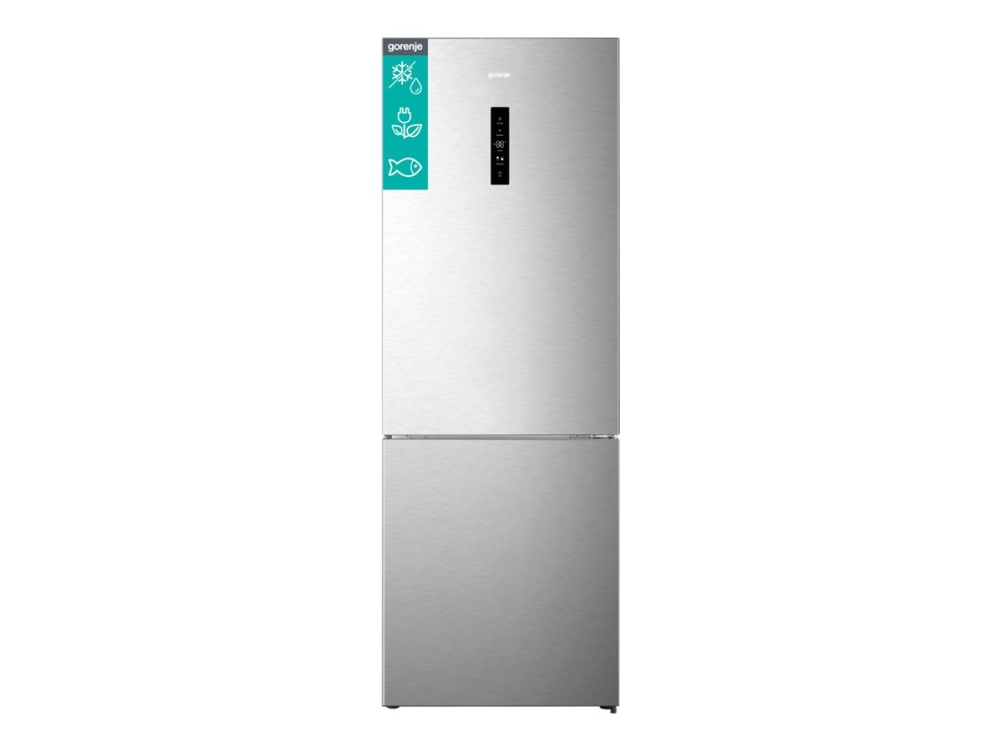 Gorenje G600 NRK720CAXL4 - Kylskåp/frys - bottenfrysskåp - bredd: 70.4 cm - djup: 69.4 cm - höjd: 201.3 cm - 495 liter - Klass C - rostfritt stål | Vitvaror - Kyl & Frys - Kombinerade kyl-frysar | GameStuff