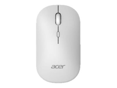 Acer Amr130 - Mus - Ergonomisk - Optisk Led - 4 Knapper - Trådløs - 2.4 Ghz, Bluetooth 5.2 - Trådløs Modtager (Usb) - Hvid