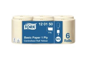 Allroundpapier Tork M2 Basic Centerfeed, 120150, 1-Lagig, 6Er-Pack