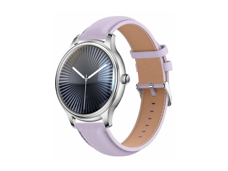 Colmi L28 Smartwatch (Silber Und Lila + Lila Lederband)