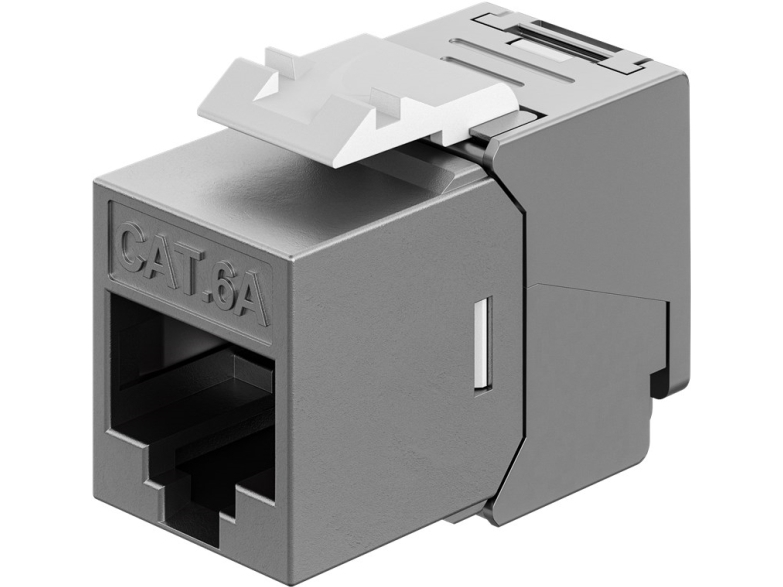 Keystone-Modul Rj45 Cat 6A, Stp, Slim & Short, Erdungsklemme