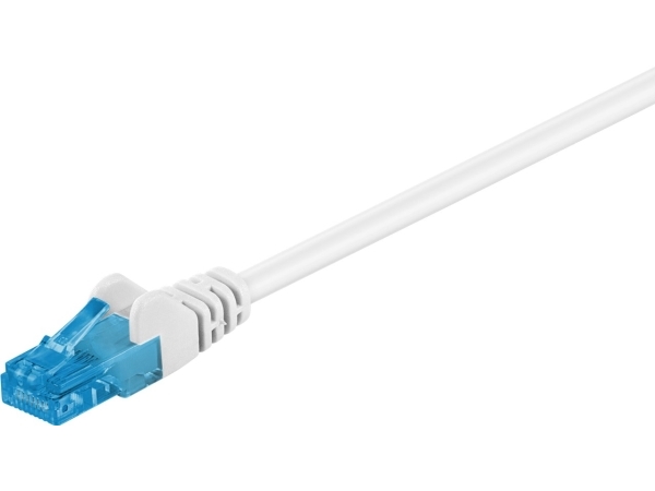 Goobay Netværkskabel CAT 6A, U/UTP, hvid kobberleder (CU), halogenfri kabelkappe (LSZH), 5 m
