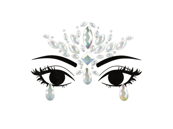 PartyDeco NDT5, Self-adhesive jewellery, Hunstik, Fest, Akryl, Sølv, 1 Par