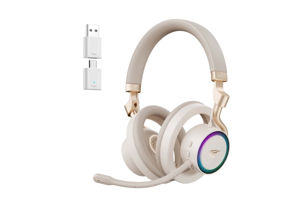 Havit Fuxi-H8 (Gold), Kabel & Trådløs, 20 - 20000 Hz, Spil, 300 G, Hovedtelefoner, Guld
