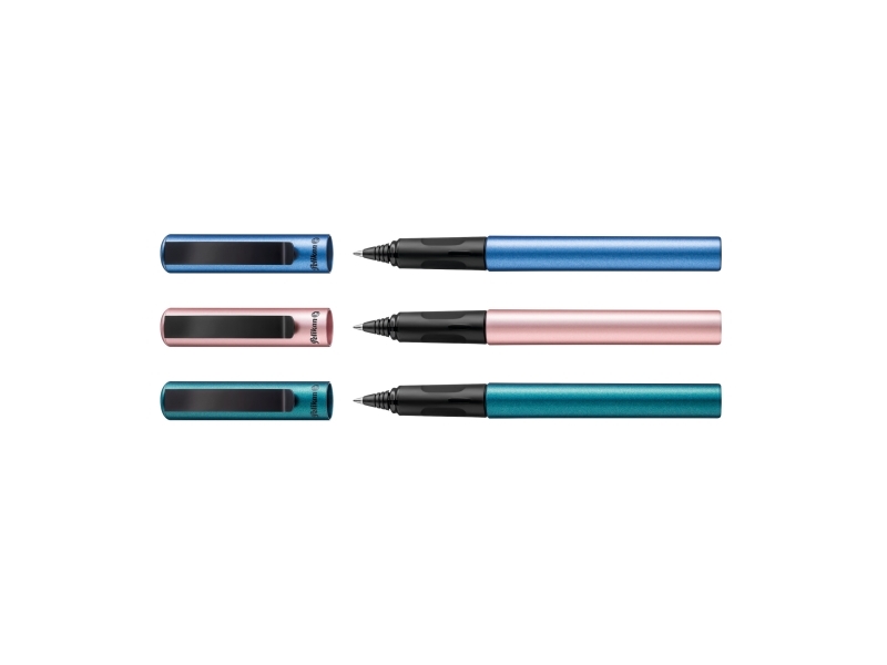 Pelikan rollerpen Pina Colada, 12-delt display med skaft og hætte med metalfinish, sort - 1 stk (605502)