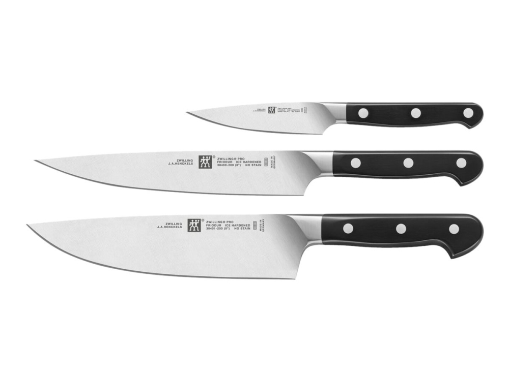 Zwilling Pro Knivsæt m. 3 knive (Kokkekniv, Forskærerkniv og Urtekniv)