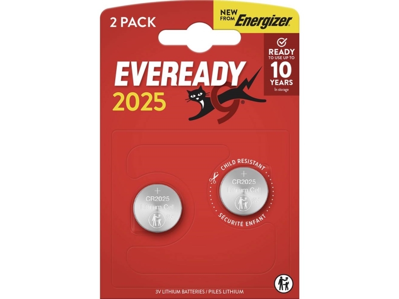 Eveready Knopfzellenbatterie Cr 2025 3 V 2 Stk E304439300