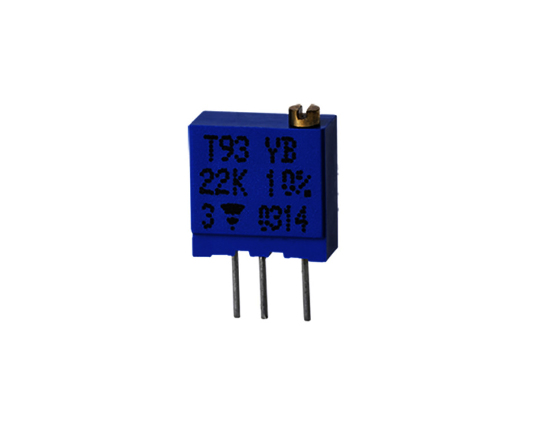 Vishay T93YA104KT20 Spindeltrimmer linear 0.5 W 100 k? 1 St., Förtunningsmedel för ytbeläggningsmaterial, Blå, Metall, Rak, Hankoppling, RoHS | Radiostyrd - Elektronik - Komponenter | GameStuff