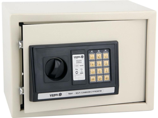 Vorel Kassakaappi digitaalisella lukolla 35x25x25cm (78641)