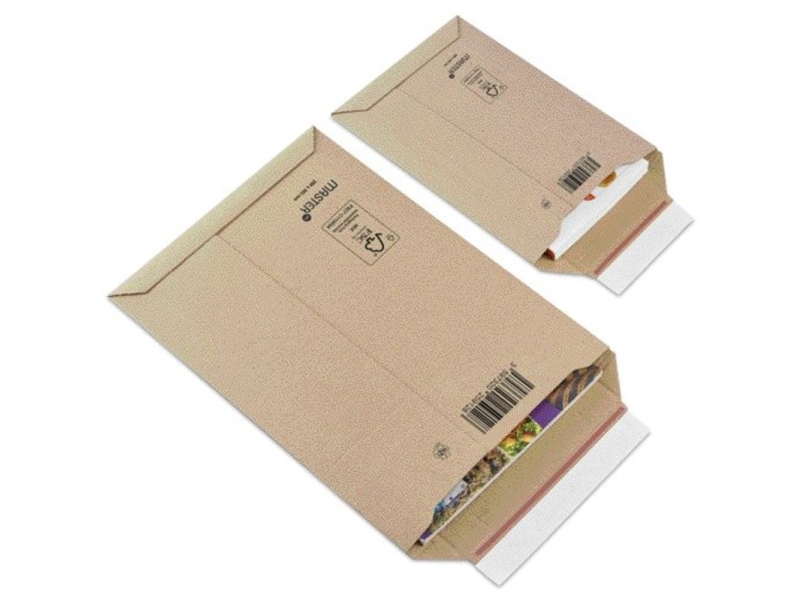 Bølgepap kuvert, Master'in Performance 250 x 353 mm, Kort side åben, A4/L med selvklæbende flap med - (100 stk.)