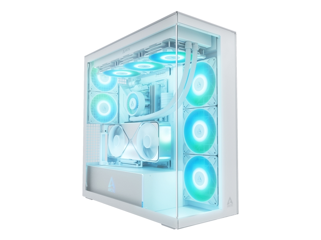 ARCTIC Xtender VG (White), Midi Tower, PC, Vit, EATX, Metall, Härdat glas, Spela | Datorkomponenter - Datorchassin & Tilbeör - Alla Datorchassin | GameStuff