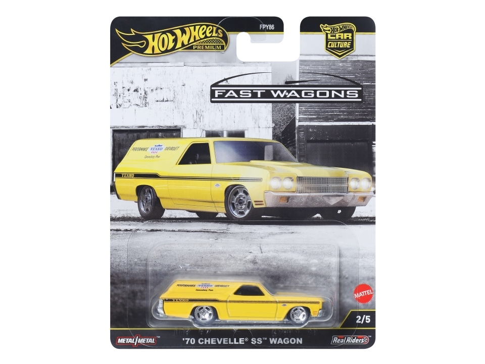Hot Wheels 70 CHEVELLE SS WAGON, Auto, 3 vuosi/vuosia, Metalli, Keltainen