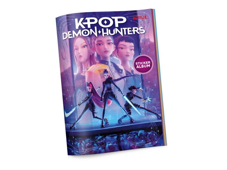 Kpop Demon Hunters Klistermærkealbum, 10 Klistermærker Og Plakat