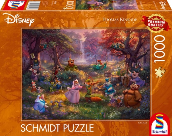Puzzle Pq 1000 Thomas Kinkade Robin Hood Disney G3