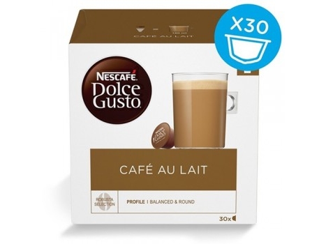 Nescafé Dolce Gusto Café Au Lait, Kaffeekapsel, Cafe Au Lait, Dolce Gusto, 30 Tassen, Mehrfarbig, Nescafé