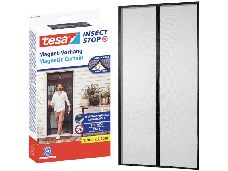 tesa Insect Stop 55394-00001-00 Magnetforhæng (B x H) 1.2 m x 2.4 m Antracit 1 stk