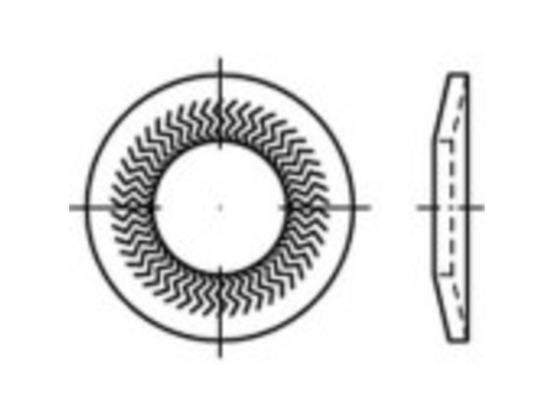 Låsekantscheiben 12 Mm 27,25 Mm Edelstahl A4, 500 Stk Alstertaler Schrauben & Präzisionsteile 1069901