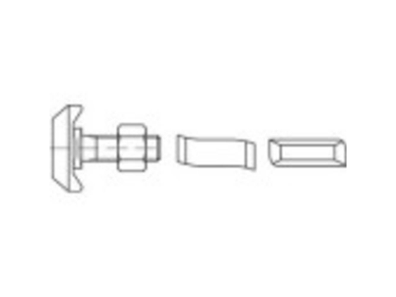 Alstertaler Schrauben & Präzisionsteile 1070228 Hammerkopfschrauben M12 50 Mm 88940 Edelstahl A4 25 St.