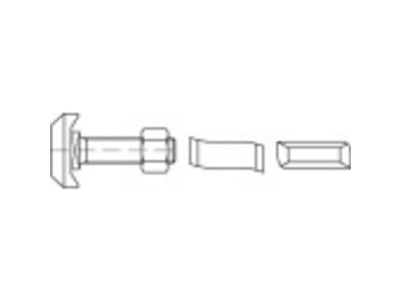 Alstertaler Schrauben & Präzisionsteile Hammerkopfschrauben M20 75 Mm 88950 Edelstahl A4 10 Stk