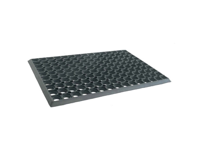 Dørmåtter, Clean Carpet, Outdoor Rubber Ring Mat, Sort 400Mmx600mm X 16Mm