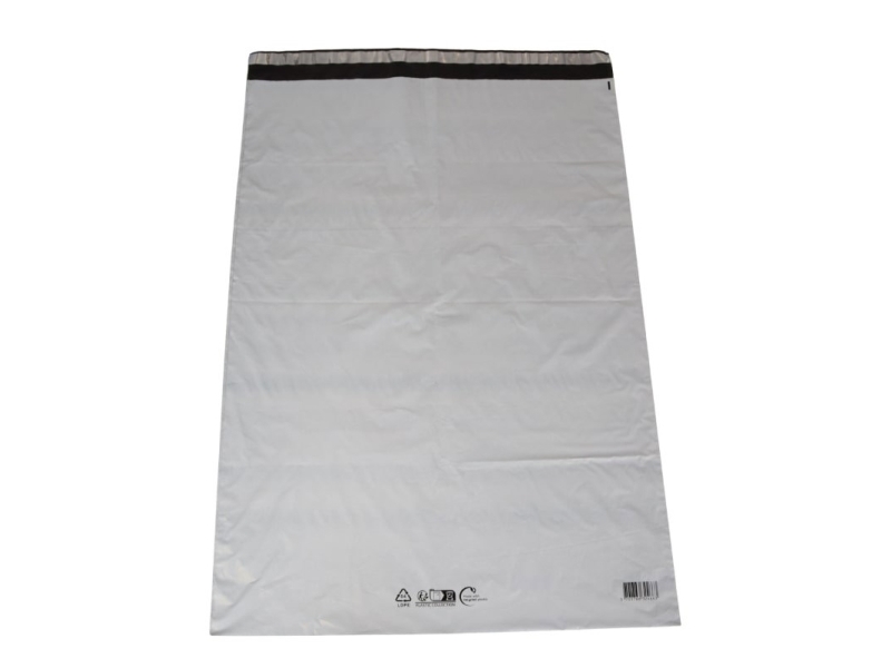Coex Versandtasche 50 Μm 550 X 770 Mm Recyceltes Ldpe Schwarz/Weiß Barcode & Wiederverwend. Codes