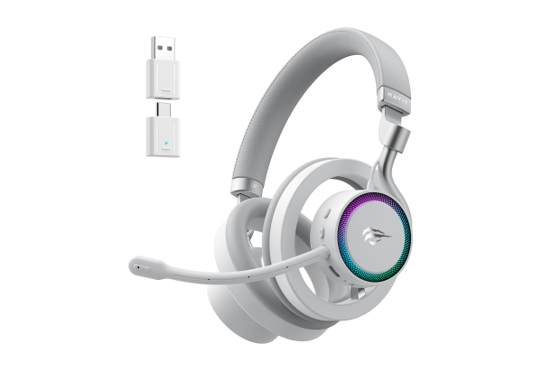 Havit Fuxi-H8 (White), Verkabelt & Kabellos, Gaming, 20 - 20000 Hz, 300 G, Kopfhörer, Weiß