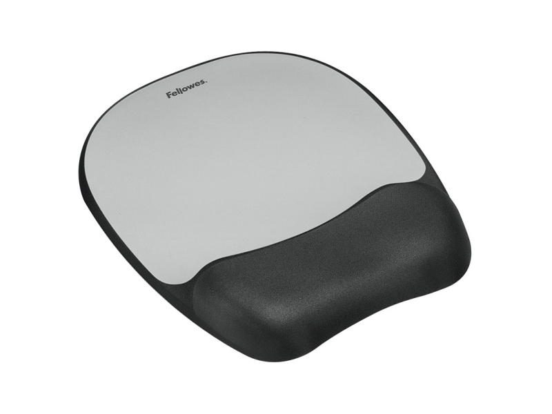 Fellowes 9175801, Sort, Sølv, Monokromatisk, Stof, Hukommelsesskum, Håndledsstøtte