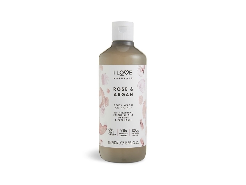 I Love I Love, Naturals Collection, Vegan, Återfuktande, Rose & Argan, Body Wash 500 ml (unisex) | Hudvård - Kroppsvård - Kroppsolja | GameStuff