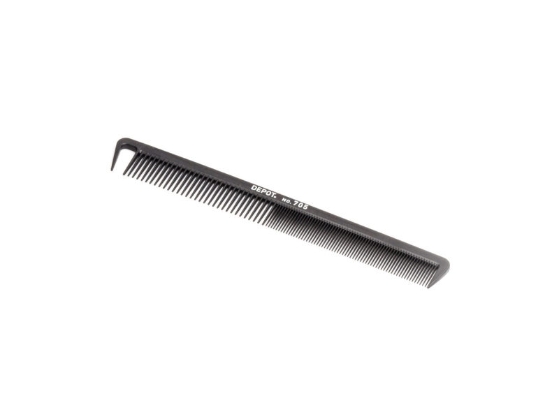 Depot Accessories Nr. 705, Kugelrunder Haarkamm, Kunststoff, Schwarz