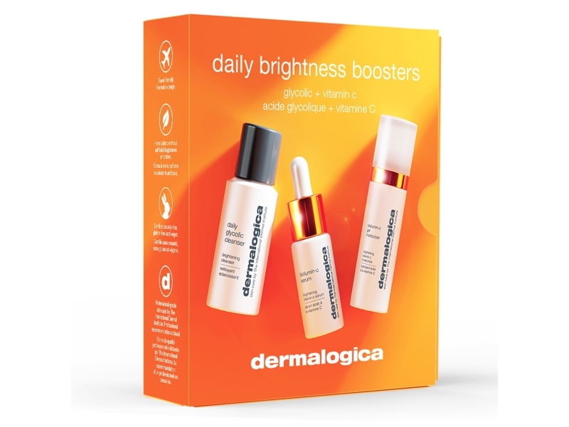 Dermalogica Set: Biolumin-C & Vitamin C Brightening Serum 10 Ml + Biolumin-C & Vitamin C Moisturizing Gel 15 Ml (Mini) + Daily Glycolic Cleansing Cle