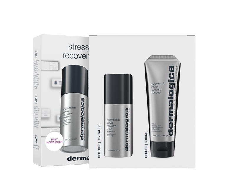 Stressed Skin Recovery System Set Dermalogica: Multivitamin Power Recovery, Recovery, Cream, For Face, 50 ml + Multivitamin Power Recovery, Anti-Stress, Cream Mask, For Face, 75 ml For Women