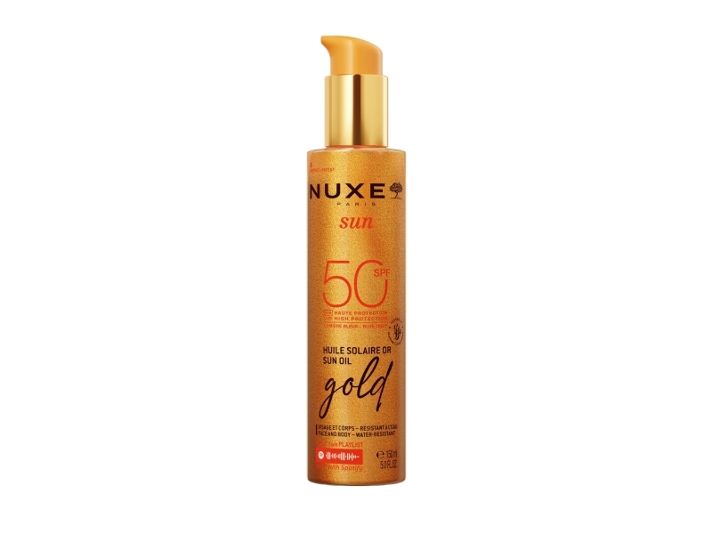 Nuxe Sun lysende olje med partikler for ansikt og kropp SPF50 - 150 ml