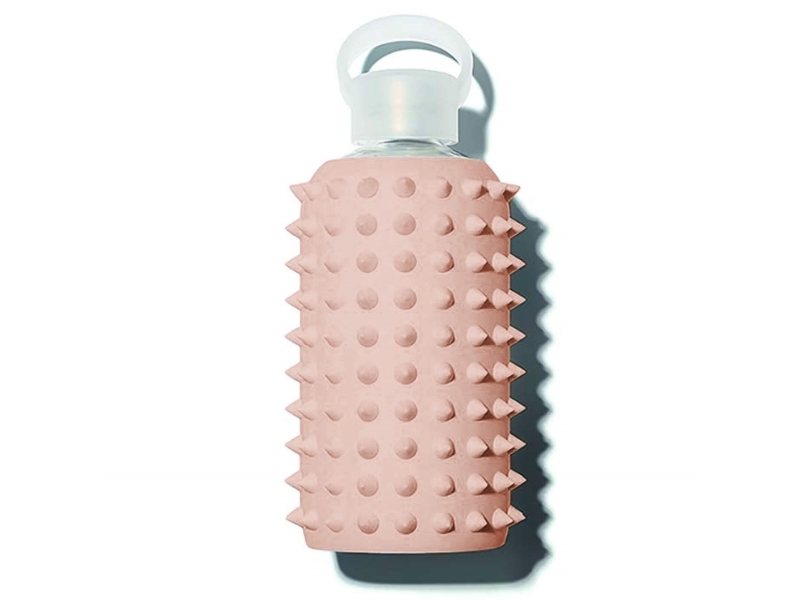 Bkr, Teddy Spiked, GWP glas-vandflaske, pink, 500 ml