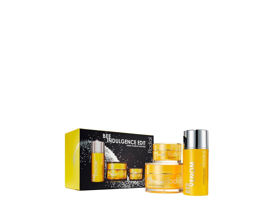 Rodial Bee Indulgente Edit Set: Bee Venom Feuchtigkeitscreme 50 Ml + Bee Venom Brightening Augencreme 25 Ml + Bee Venom Cleansing Balm 100 Ml