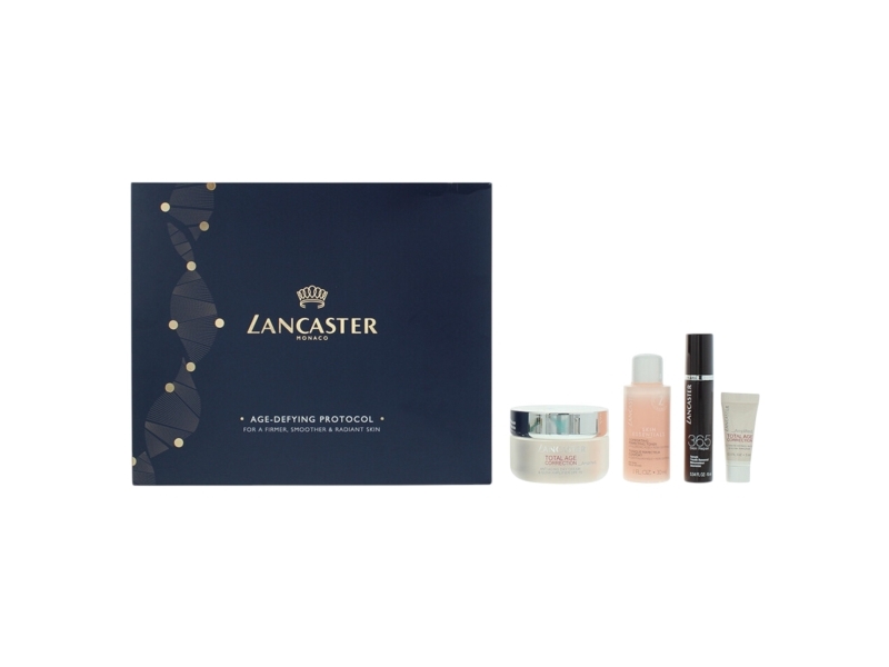 Lancaster Skin Essentials Set: Hydration & Cleansing Toner 30 Ml + Total Age Correction Anti Aging Day Cream Spf 15 50 Ml + Total Age Correction Ligh
