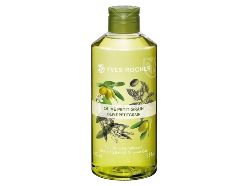 Yves Rocher Olive Petitgrain shower gel, olivenolie, afslappende, til alle hudtyper, 400 ml