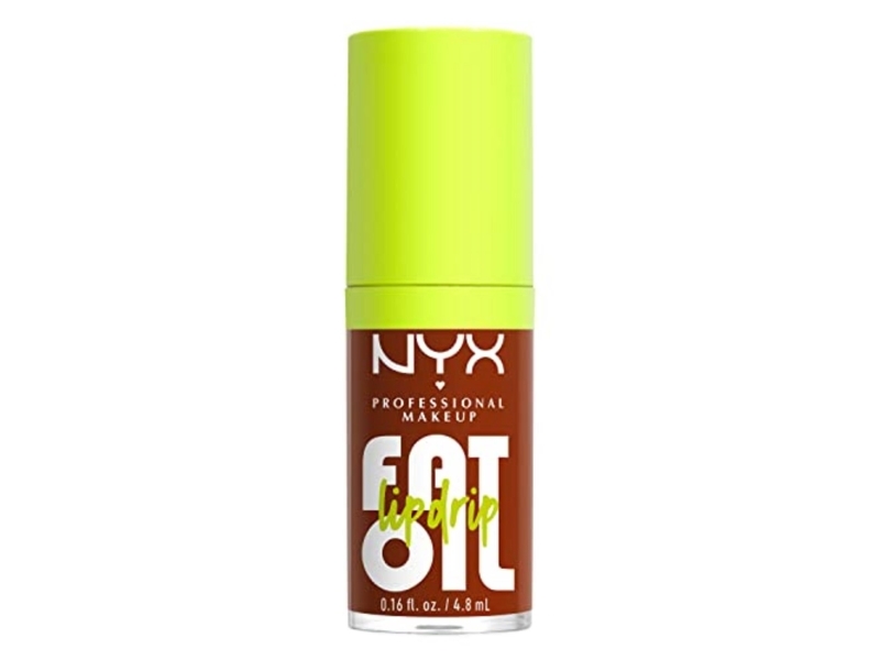 Nyx Professional Makeup Lip Gloss High Shine Non-Sticky Finish 12 Hours Hydrating Fat Applicator With Squalane Raspberry And Cloudberry Oils Fat Oil