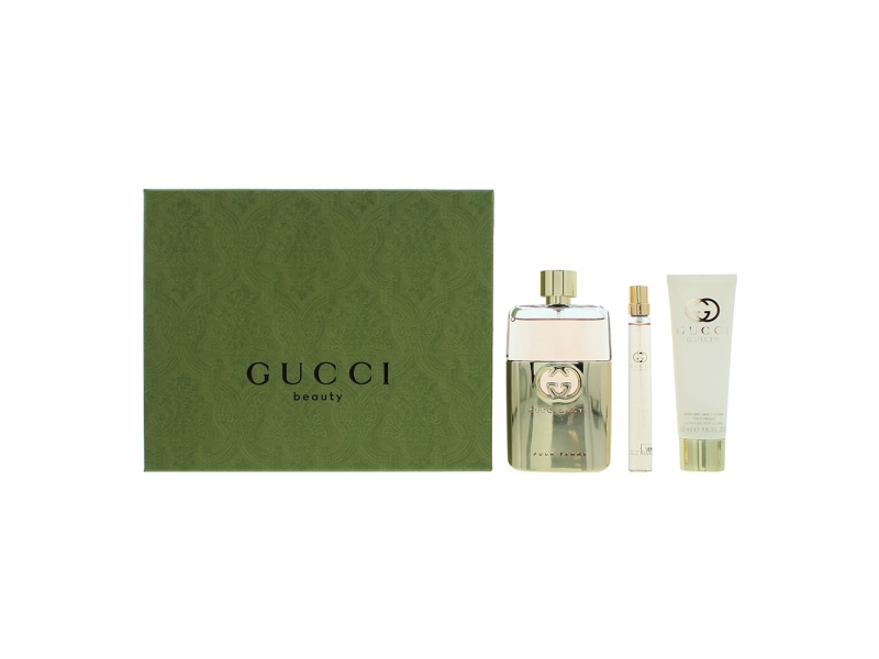 Gucci Guilty 3 Pcs Gift Set Edp 90Ml Edp 10Ml Body Lotion 100Ml