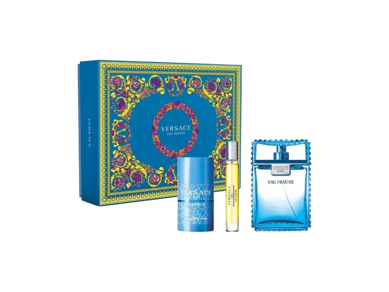 Versace Eau Fraiche 3 Piece Gift Set For Men