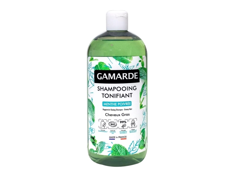 Gamarde Organic Peppermint Toning Shampoo For Greasy Hair 500Ml
