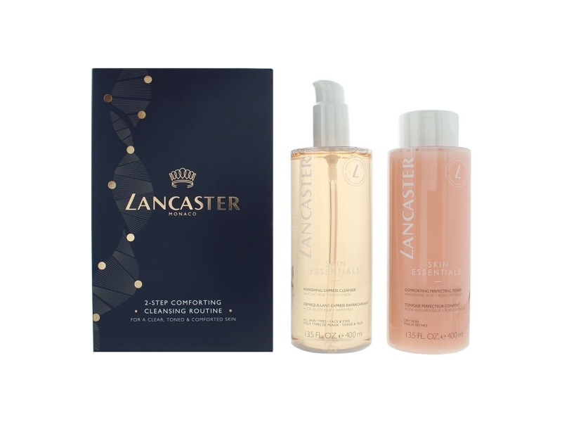 Lancaster Skin Essentials, vegan, Hydration & Soothing, toning lotion 400 ml + makeup remover lotion 400 ml